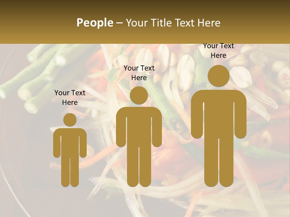 A Plate Of Food With Beans, Carrots And Asparagus PowerPoint Template