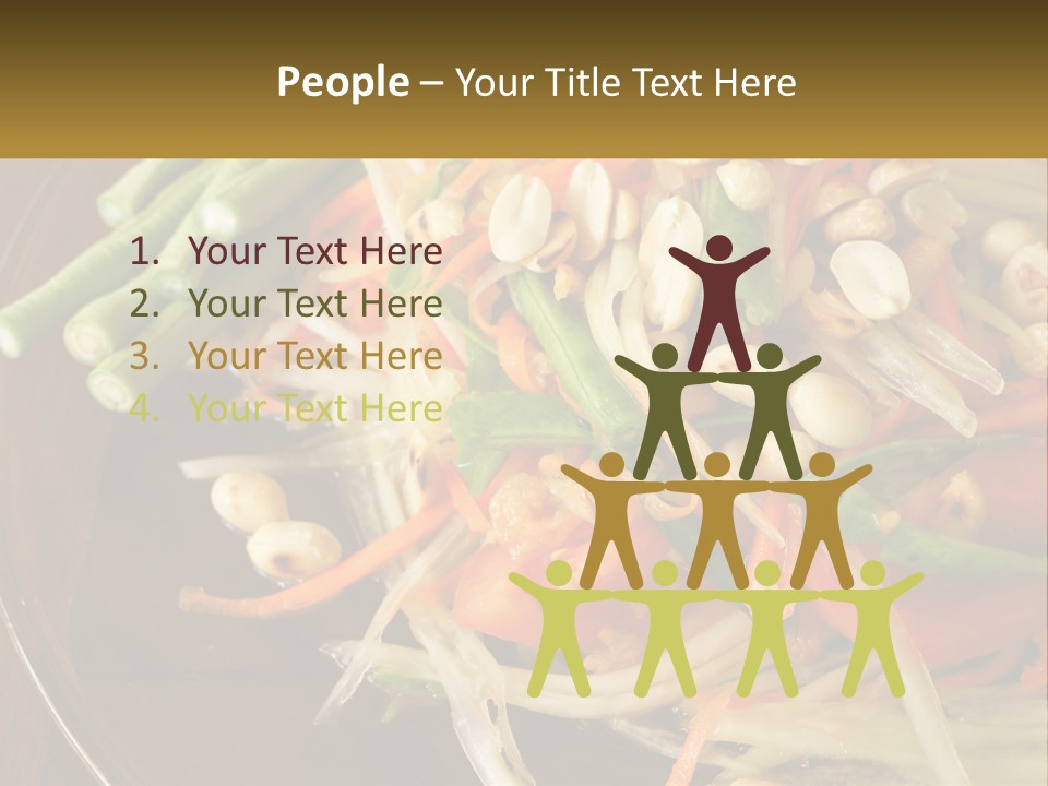 A Plate Of Food With Beans, Carrots And Asparagus PowerPoint Template