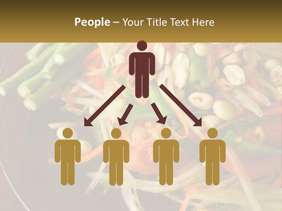 A Plate Of Food With Beans, Carrots And Asparagus PowerPoint Template