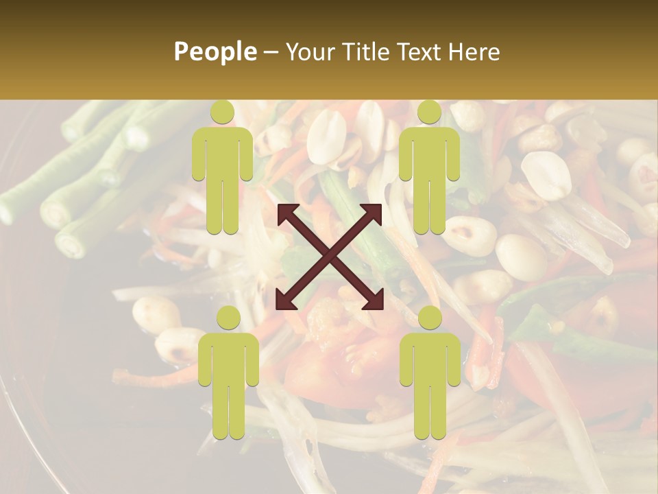 A Plate Of Food With Beans, Carrots And Asparagus PowerPoint Template