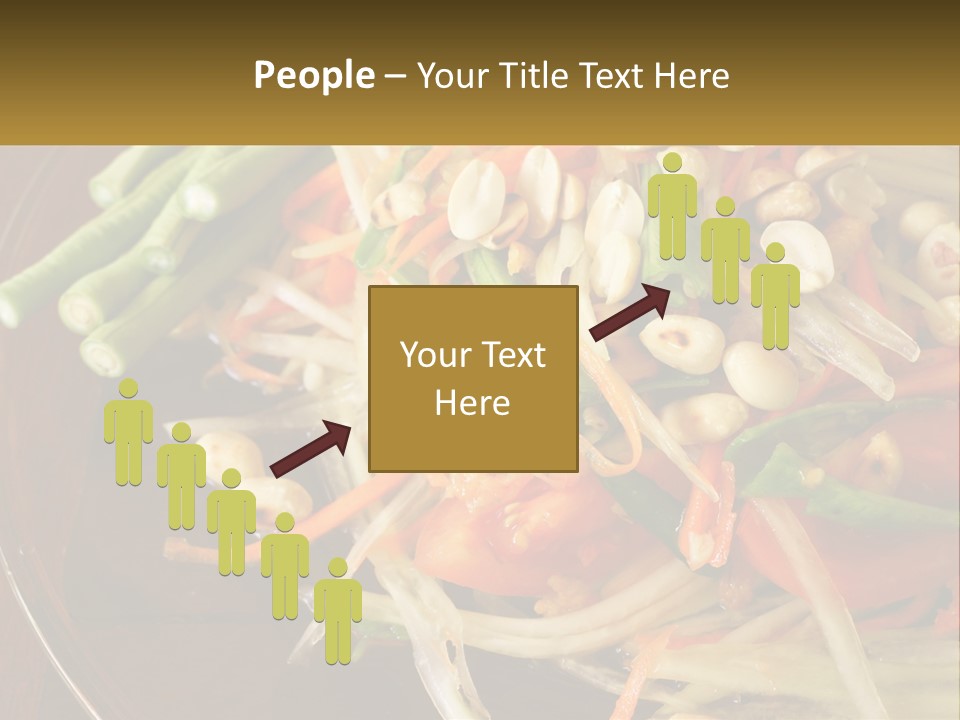 A Plate Of Food With Beans, Carrots And Asparagus PowerPoint Template