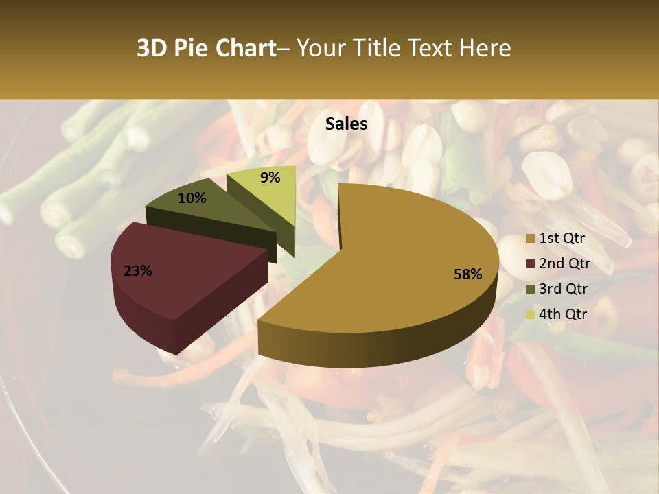 A Plate Of Food With Beans, Carrots And Asparagus PowerPoint Template