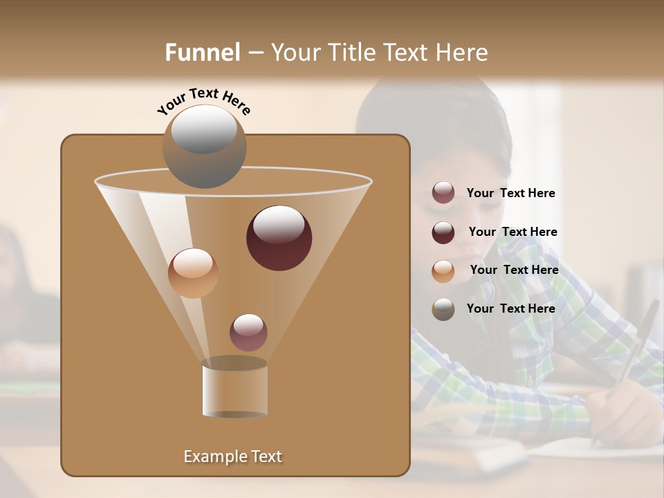 A Young Girl Sitting At A Desk With A Book In Front Of Her PowerPoint Template