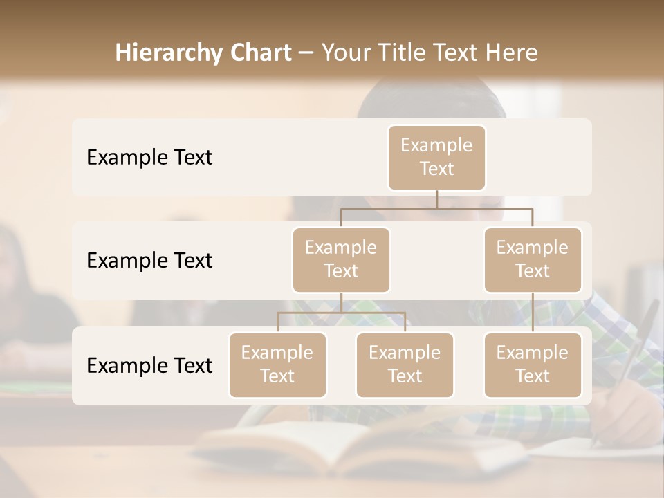 A Young Girl Sitting At A Desk With A Book In Front Of Her PowerPoint Template