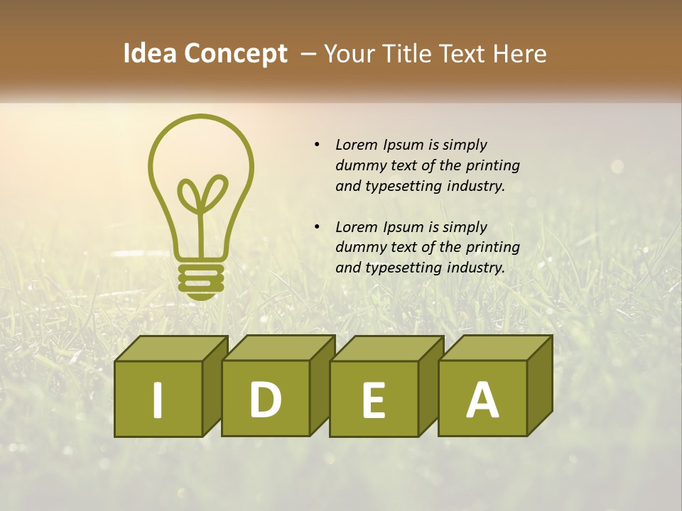 A Field Of Grass With The Sun In The Background PowerPoint Template