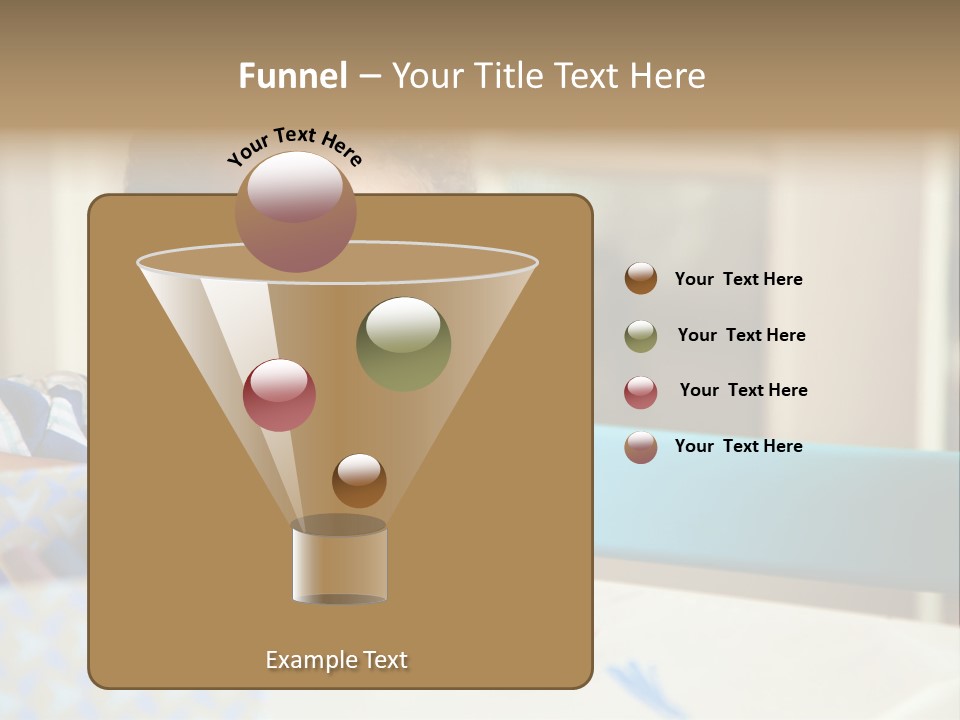 A Young Boy Sitting At A Table With A Blue Chair PowerPoint Template