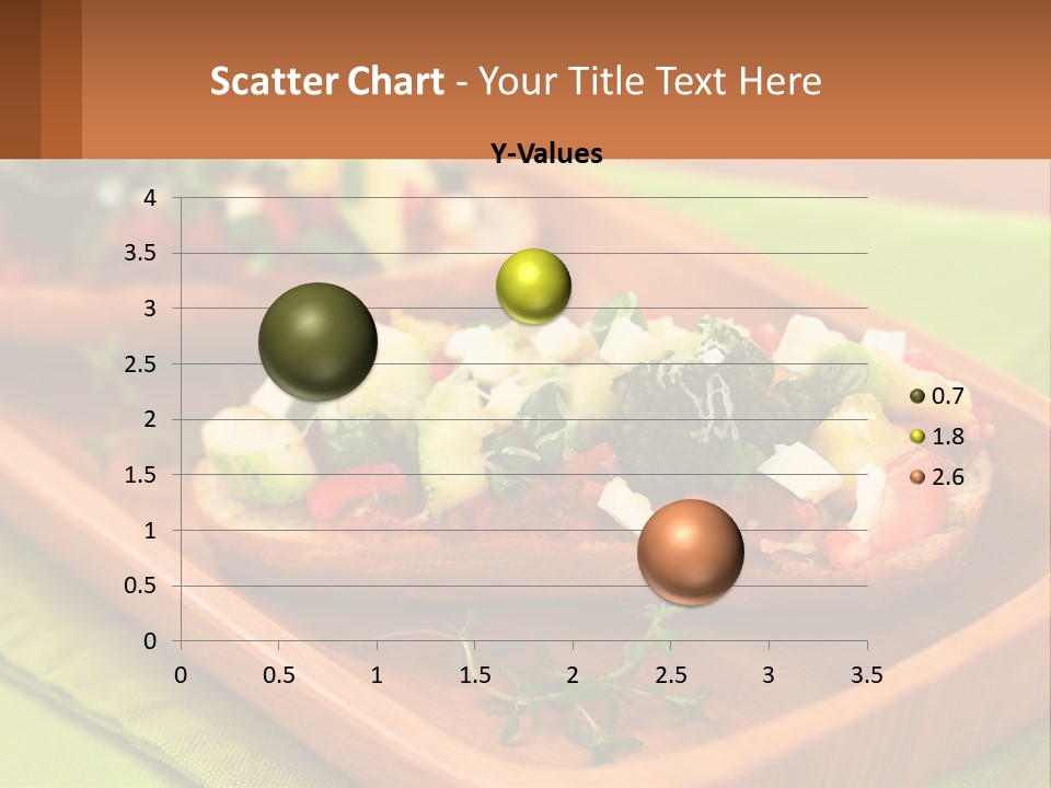 A Wooden Tray With Two Pieces Of Bread Topped With Vegetables PowerPoint Template