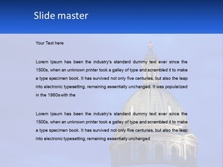 A Dome On Top Of A Building With A Blue Sky In The Background PowerPoint Template