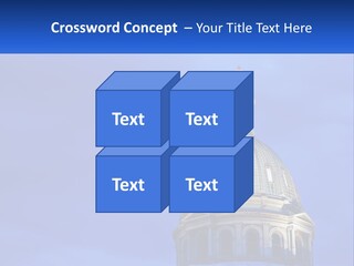 A Dome On Top Of A Building With A Blue Sky In The Background PowerPoint Template