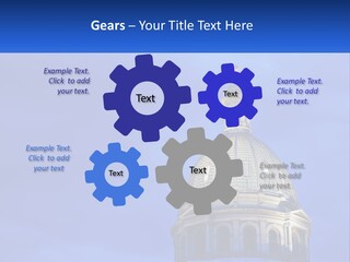 A Dome On Top Of A Building With A Blue Sky In The Background PowerPoint Template