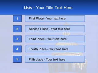A Dome On Top Of A Building With A Blue Sky In The Background PowerPoint Template