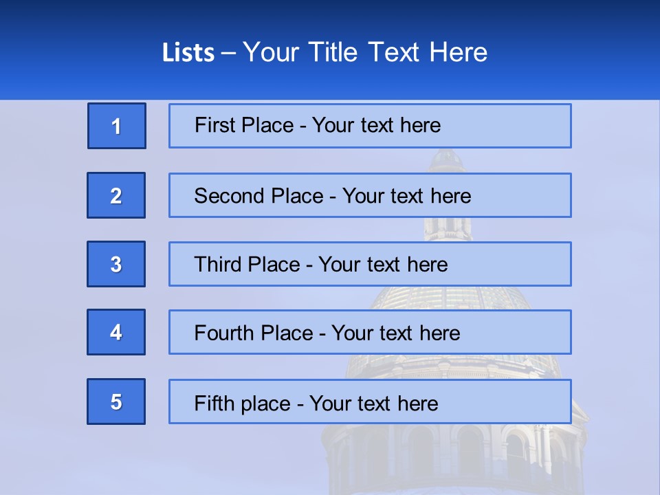 A Dome On Top Of A Building With A Blue Sky In The Background PowerPoint Template