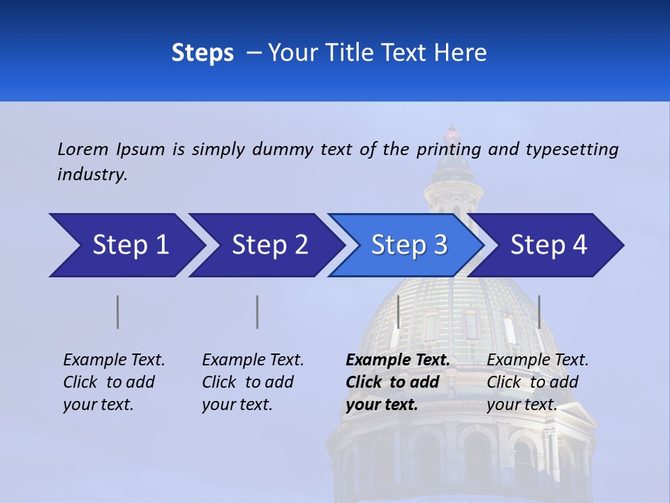 A Dome On Top Of A Building With A Blue Sky In The Background PowerPoint Template