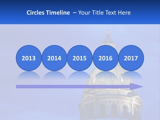 A Dome On Top Of A Building With A Blue Sky In The Background PowerPoint Template