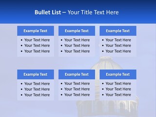 A Dome On Top Of A Building With A Blue Sky In The Background PowerPoint Template