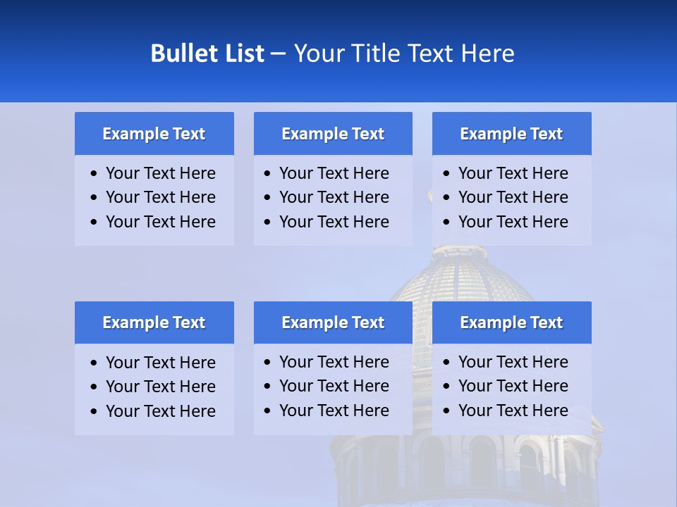 A Dome On Top Of A Building With A Blue Sky In The Background PowerPoint Template