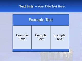 A Dome On Top Of A Building With A Blue Sky In The Background PowerPoint Template