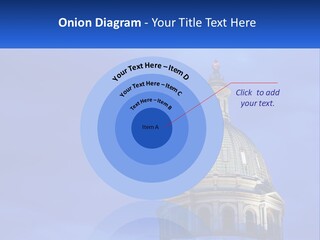 A Dome On Top Of A Building With A Blue Sky In The Background PowerPoint Template