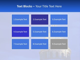A Dome On Top Of A Building With A Blue Sky In The Background PowerPoint Template