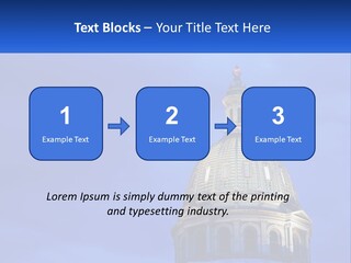 A Dome On Top Of A Building With A Blue Sky In The Background PowerPoint Template