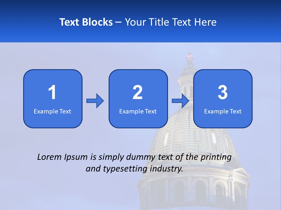 A Dome On Top Of A Building With A Blue Sky In The Background PowerPoint Template