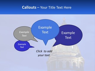 A Dome On Top Of A Building With A Blue Sky In The Background PowerPoint Template