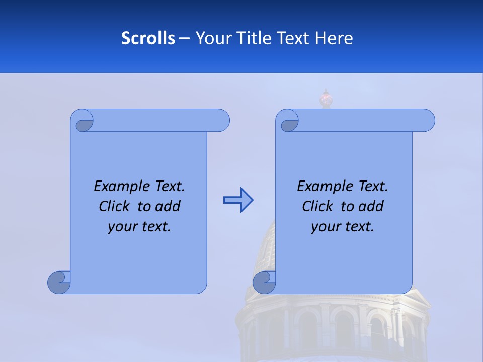 A Dome On Top Of A Building With A Blue Sky In The Background PowerPoint Template