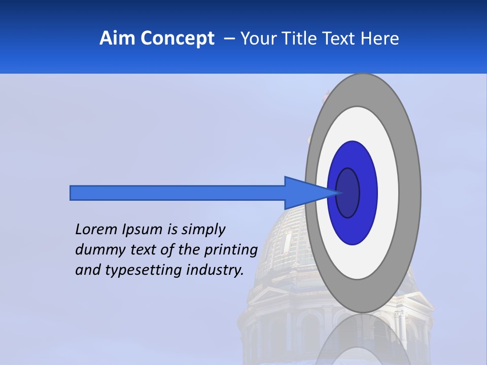 A Dome On Top Of A Building With A Blue Sky In The Background PowerPoint Template