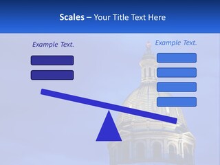 A Dome On Top Of A Building With A Blue Sky In The Background PowerPoint Template