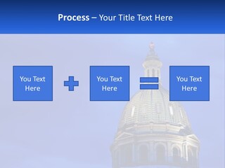 A Dome On Top Of A Building With A Blue Sky In The Background PowerPoint Template