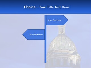 A Dome On Top Of A Building With A Blue Sky In The Background PowerPoint Template
