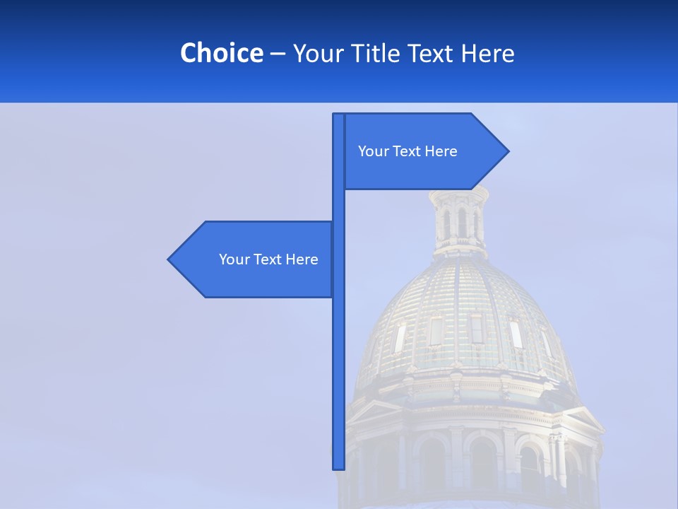 A Dome On Top Of A Building With A Blue Sky In The Background PowerPoint Template