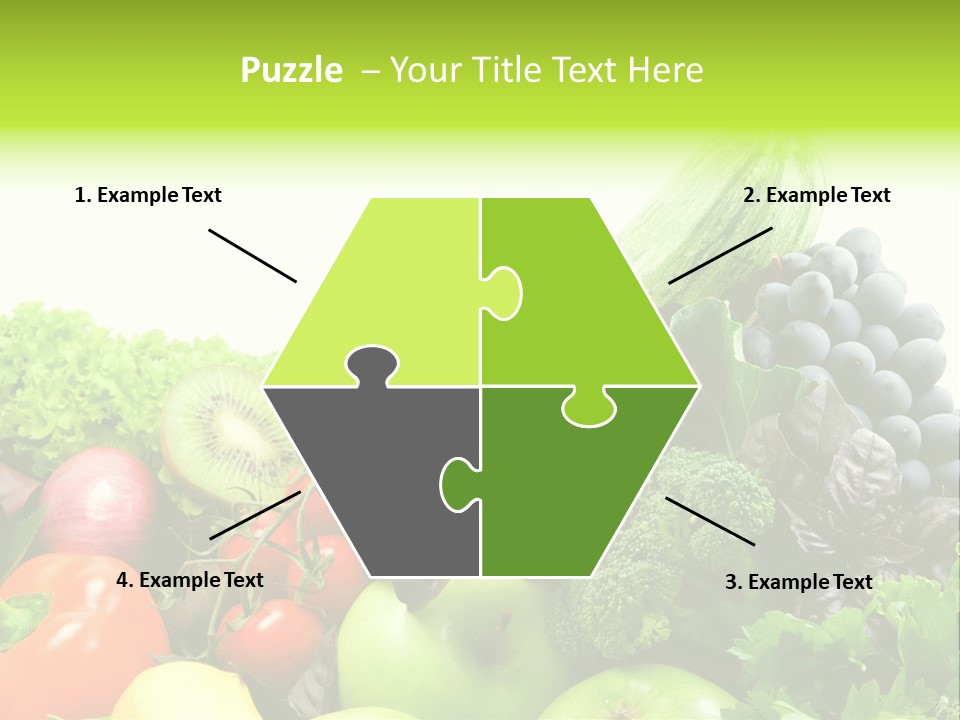 A Variety Of Fruits And Vegetables Are Shown In This Powerpoint Presentation PowerPoint Template