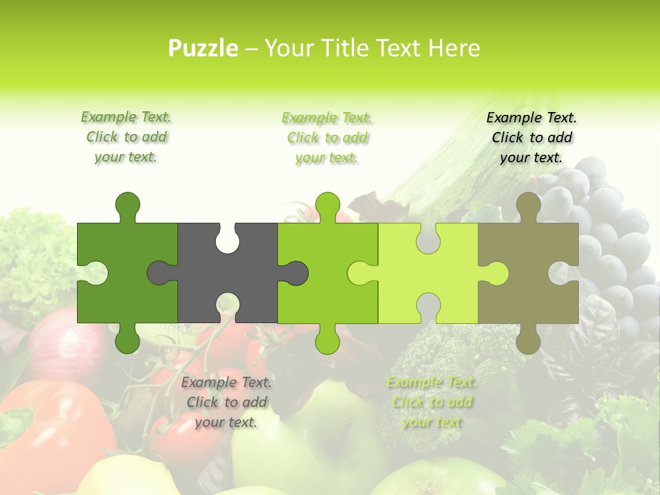 A Variety Of Fruits And Vegetables Are Shown In This Powerpoint Presentation PowerPoint Template