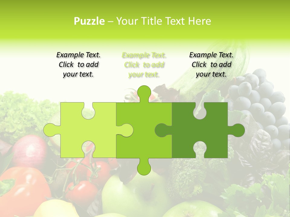 A Variety Of Fruits And Vegetables Are Shown In This Powerpoint Presentation PowerPoint Template