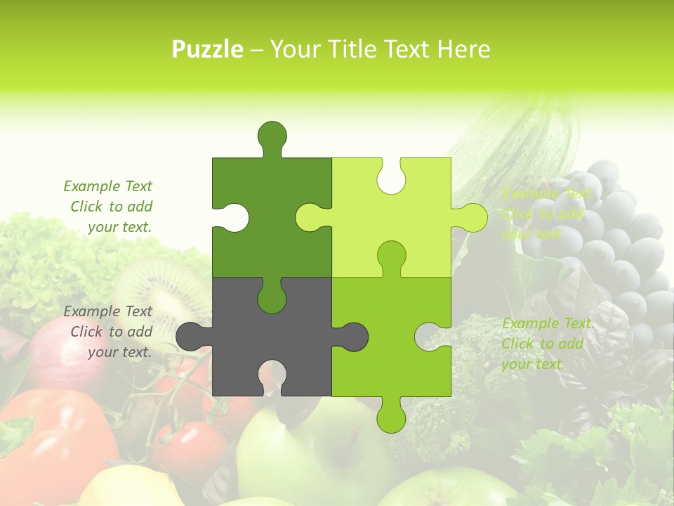 A Variety Of Fruits And Vegetables Are Shown In This Powerpoint Presentation PowerPoint Template