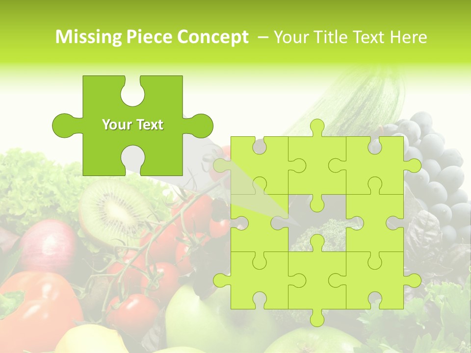 A Variety Of Fruits And Vegetables Are Shown In This Powerpoint Presentation PowerPoint Template