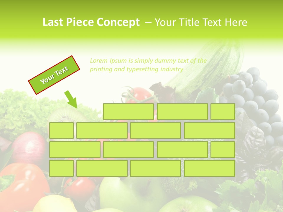 A Variety Of Fruits And Vegetables Are Shown In This Powerpoint Presentation PowerPoint Template