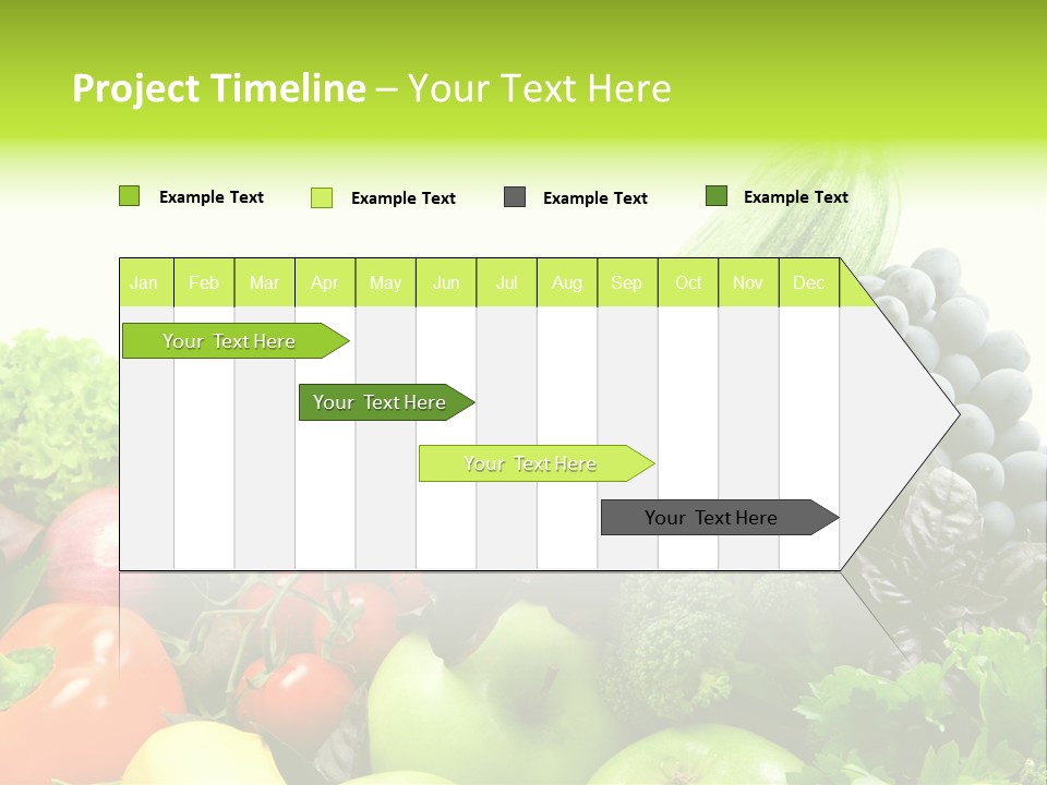 A Variety Of Fruits And Vegetables Are Shown In This Powerpoint Presentation PowerPoint Template