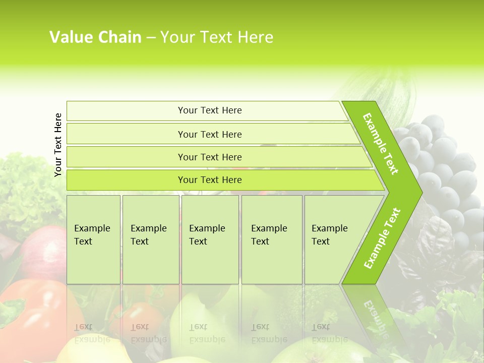A Variety Of Fruits And Vegetables Are Shown In This Powerpoint Presentation PowerPoint Template