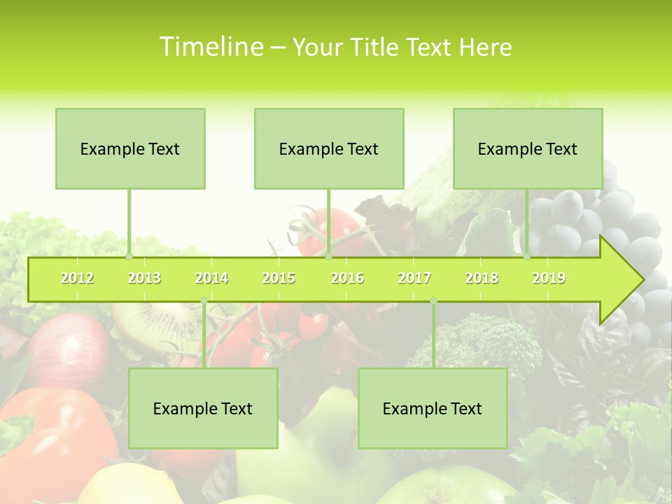 A Variety Of Fruits And Vegetables Are Shown In This Powerpoint Presentation PowerPoint Template
