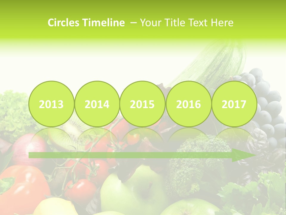 A Variety Of Fruits And Vegetables Are Shown In This Powerpoint Presentation PowerPoint Template