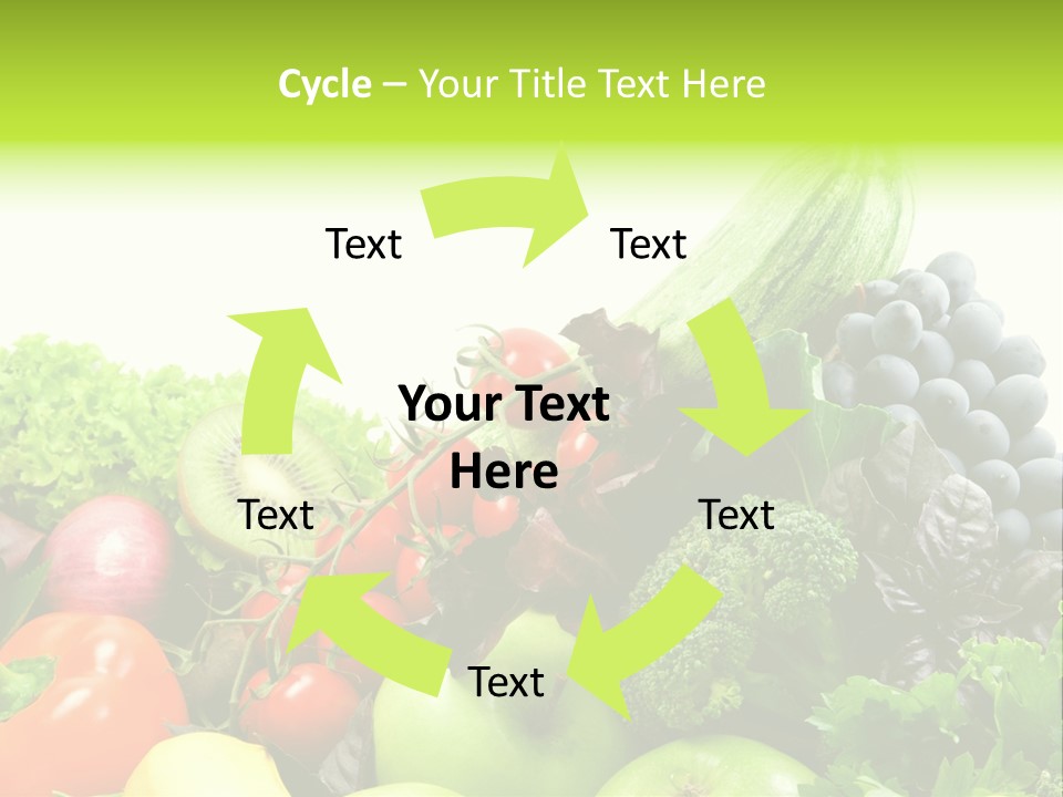 A Variety Of Fruits And Vegetables Are Shown In This Powerpoint Presentation PowerPoint Template