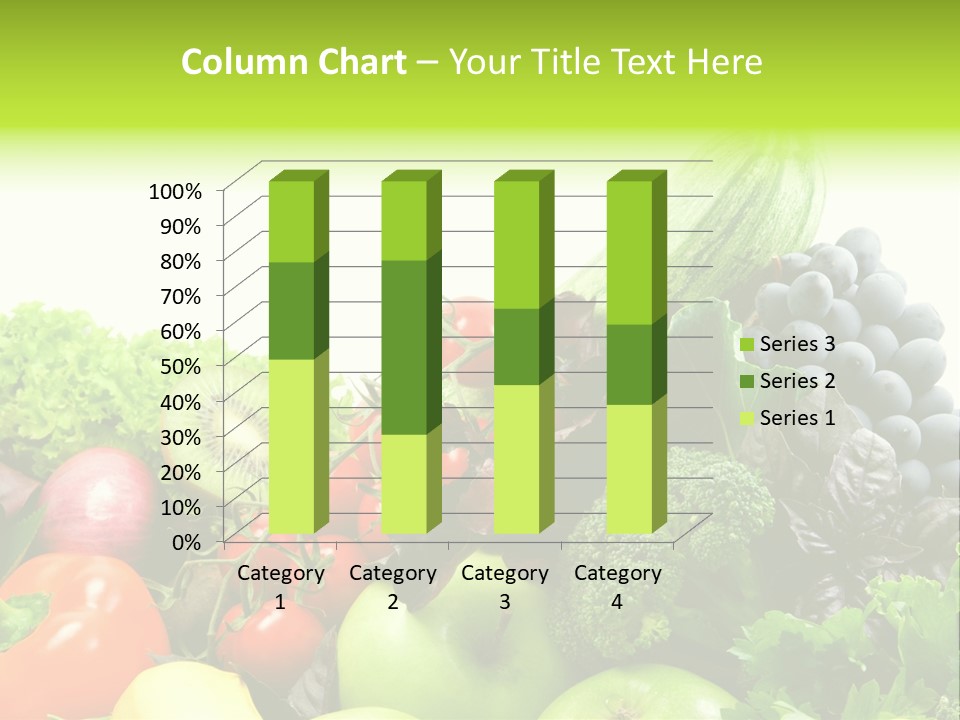 A Variety Of Fruits And Vegetables Are Shown In This Powerpoint Presentation PowerPoint Template