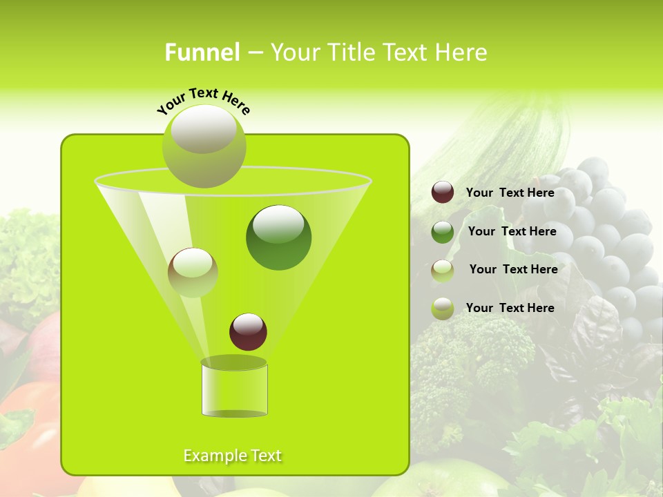 A Variety Of Fruits And Vegetables Are Shown In This Powerpoint Presentation PowerPoint Template