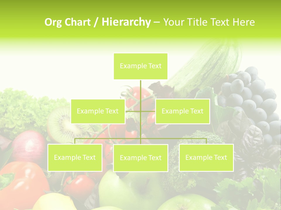 A Variety Of Fruits And Vegetables Are Shown In This Powerpoint Presentation PowerPoint Template