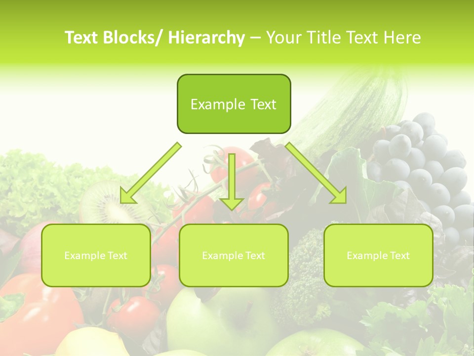 A Variety Of Fruits And Vegetables Are Shown In This Powerpoint Presentation PowerPoint Template