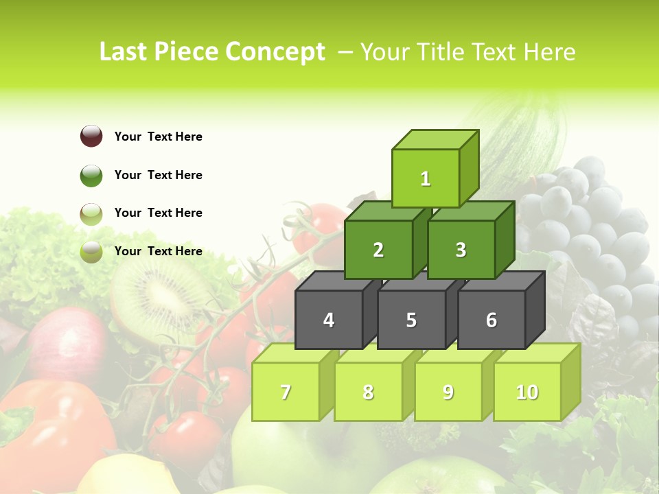A Variety Of Fruits And Vegetables Are Shown In This Powerpoint Presentation PowerPoint Template