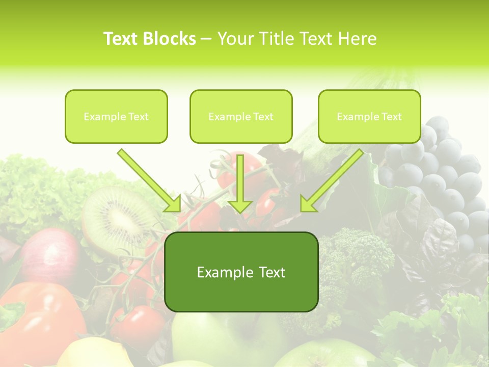 A Variety Of Fruits And Vegetables Are Shown In This Powerpoint Presentation PowerPoint Template