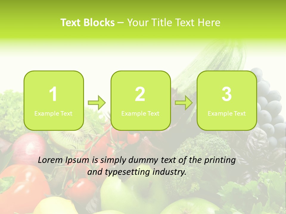 A Variety Of Fruits And Vegetables Are Shown In This Powerpoint Presentation PowerPoint Template